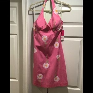 Lily Pulitzer Stemware Floral Halter Dress Size 4P